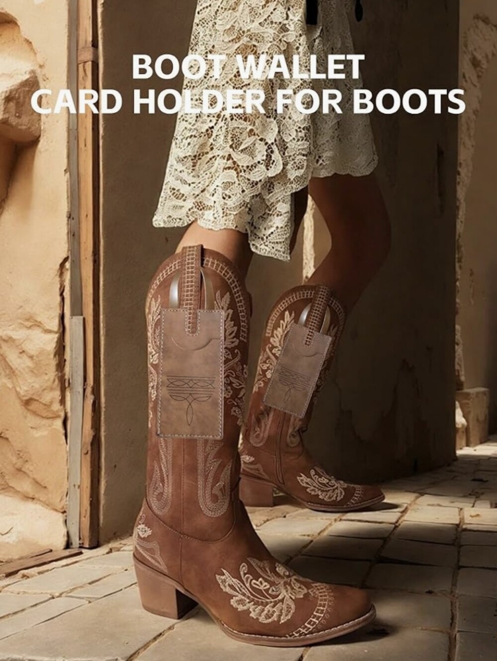 Western Boot Wallets - Light Brown - Picture 4 of 4